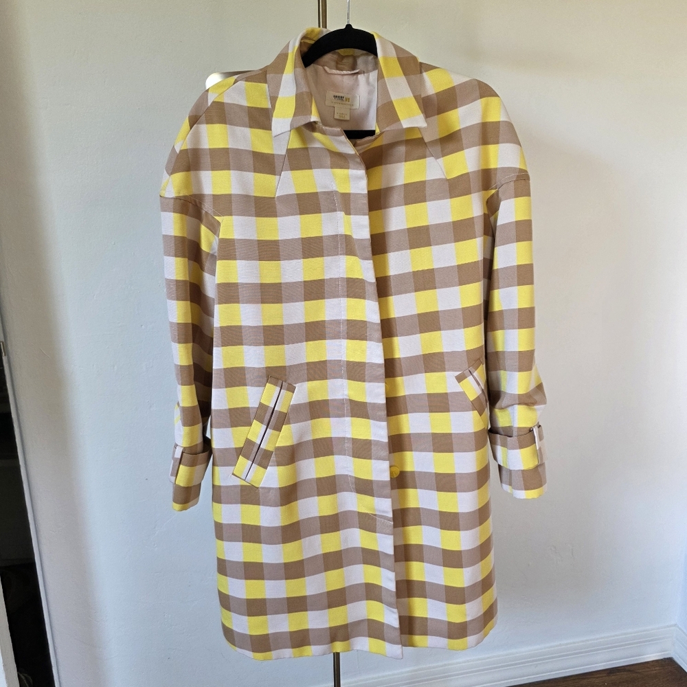 Maeve by Anthropologie Gingham Swing Jacket in a Yellow Size xs - Picture 6 of 15